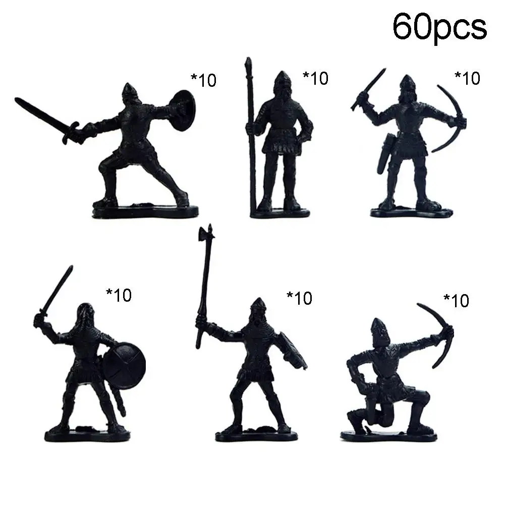 60 шт./компл. миниатюрные фигурки солдат из Древних Воинов статическая модель