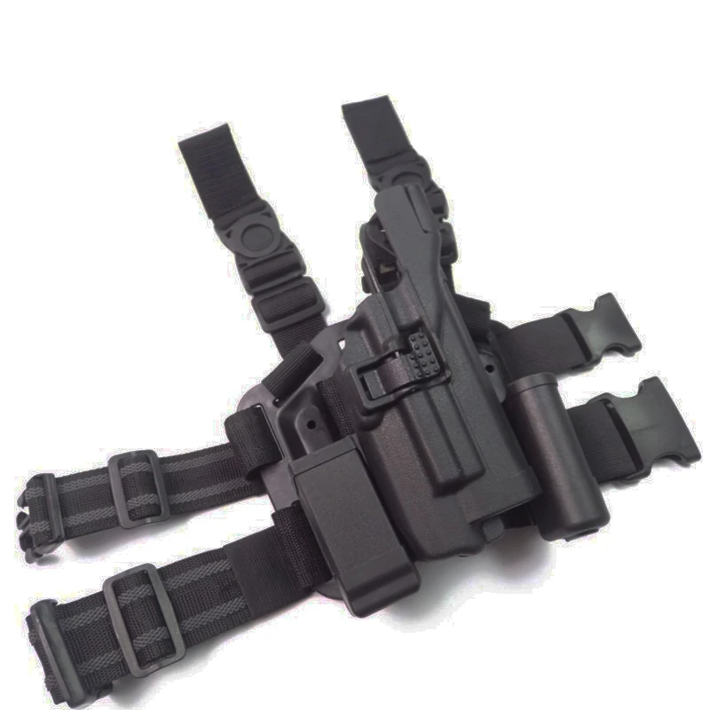 G17 Holster Тактический LV3 Glock ножная кобура с фонариком подходит для Glock 17 19 22 23 31 32 Glock пистолет военный Hungting кобура - Цвет: G17 Holster