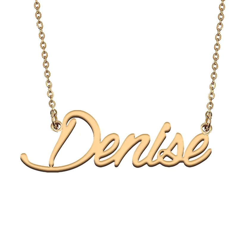 Denise Custom Name Necklace Customized Pendant Choker Personalized Jewelry Gift for Women Girls Friend Christmas Present