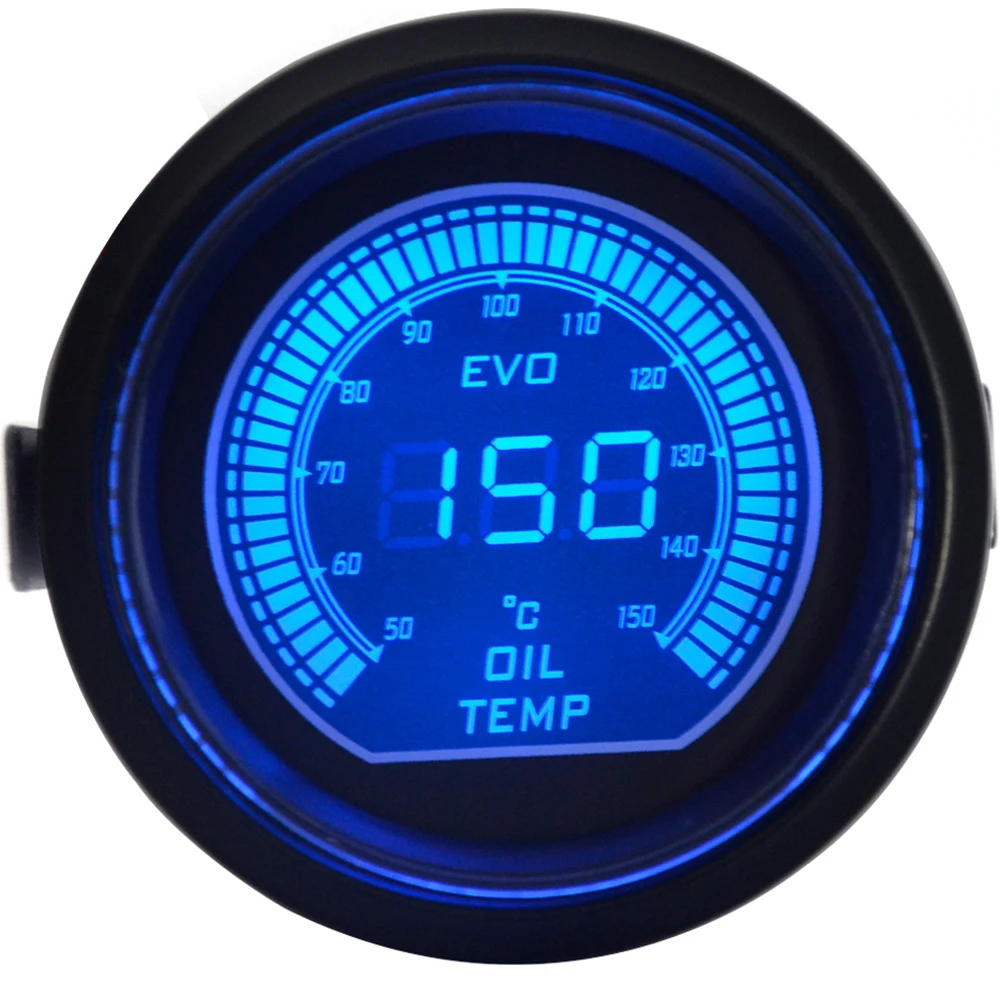 Датчик Dragon универсальный двухцветный измеритель температуры масла 52 мм