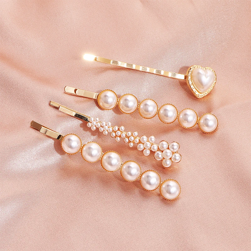 Miallo, 4 шт./лот, новинка,, заколка для волос с жемчугом, Корейская заколка, шпильки для волос, Женские Ювелирные аксессуары для волос