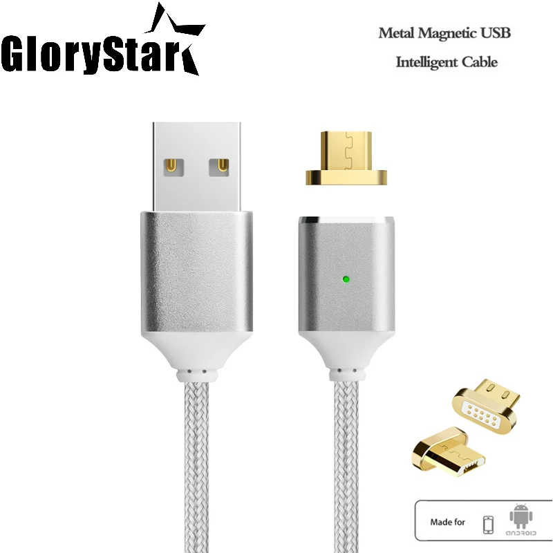Магнитный кабель нейлоновый плетеный Micro USB магнитный для быстрой зарядки и