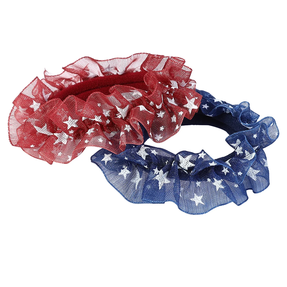 Molans 10PCS кружевной безшовный шов Линия Пятиконечная Звезда/Точечный узор Волос Круг Смешанный Цвет Случайная Доставка Девочка Аксессуары.