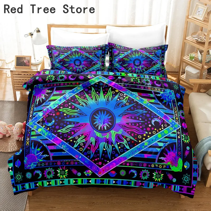 Комплект постельного белья в современном китайском стиле пододеяльник с принтом