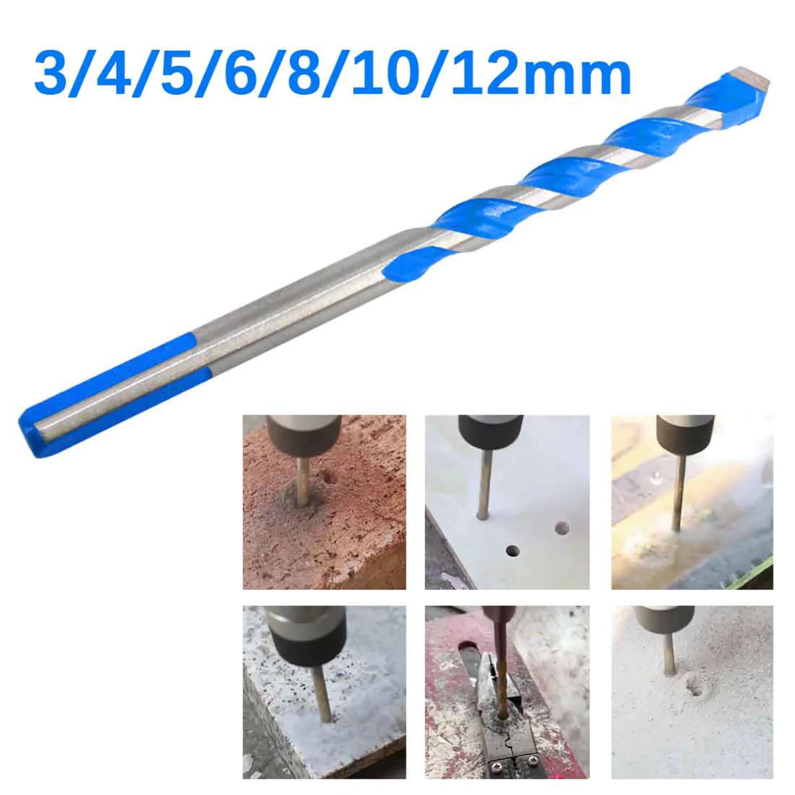 

3 4 5 6 8 10 12mm multifunctional glass drill triangle drill bit ceramic tile concrete metal stainless steel wood
