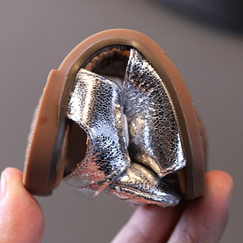 

12-15.5cm Brand Infant Girls Butterfly-knot Sandals,Bling Silver Pink Soft Baby Princess Birthday Party Dress Shoes For Summer