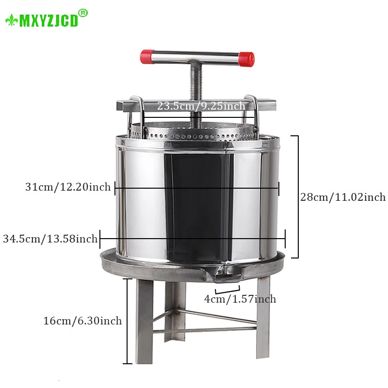 Пресс машина для прессования пчелиного воска из нержавеющей стали медовый
