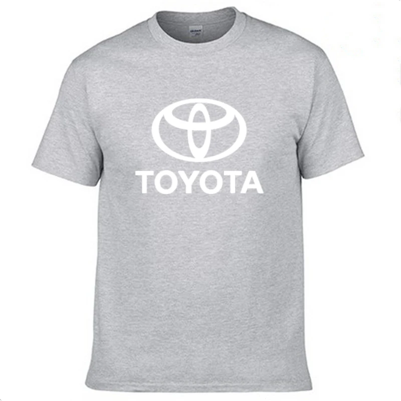 Мужская футболка с коротким рукавом и логотипом Toyota летняя повседневная