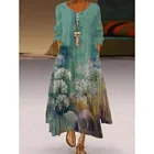 Повседневные платья, женское платье-рубашка с длинным рукавом, осенние длинные платья с принтом OL, Laides, свободное вечернее платье, Макси-платье, платье пирата