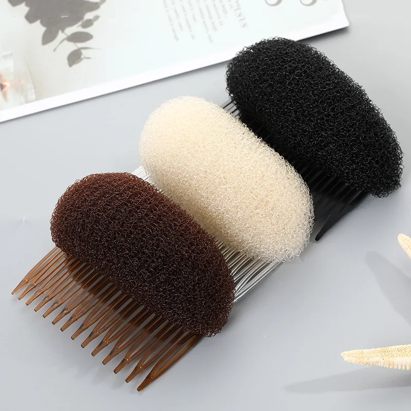 

1pc Women Bun Maker Braid Hair Padding DIY Hair Bump Up Sponge Princess Head Foam Pad Insert Wedding For Styling Tools Wholesale