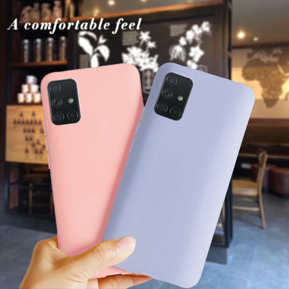 Чехол для телефона Samsung galaxy A70 A71 A50 A50S A51 A40 A30 A30S A20 A20S A20e A10S A10 A01 мягкий матовый