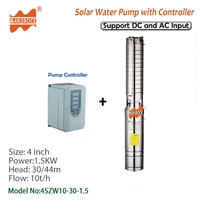 4inch output 1500w brushless high speed solar water pump with head 30m and flow 10th for house and farm