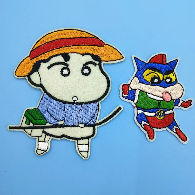 Crayon Shin-chan Japan Funny Kid Cartoon Anime Sticker Embroidery Fabric Appliques Iron on Badge Patch for Children Clothing | Дом и сад
