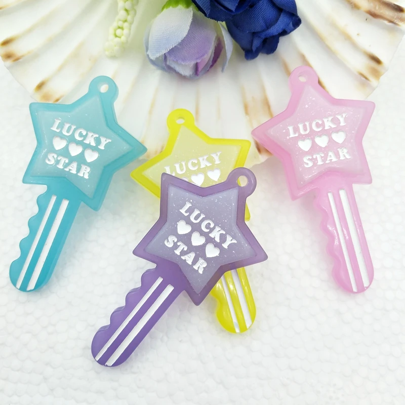 10 шт. милые звезды подвеска из смолы для ключей сделай сам аксессуары украшение |