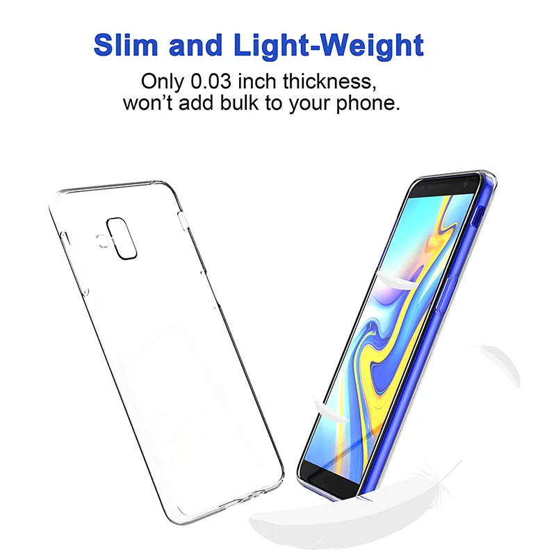 Мягкий силиконовый чехол для телефона Samsung Galaxy J6 Plus Prime 2018 TPU задняя крышка