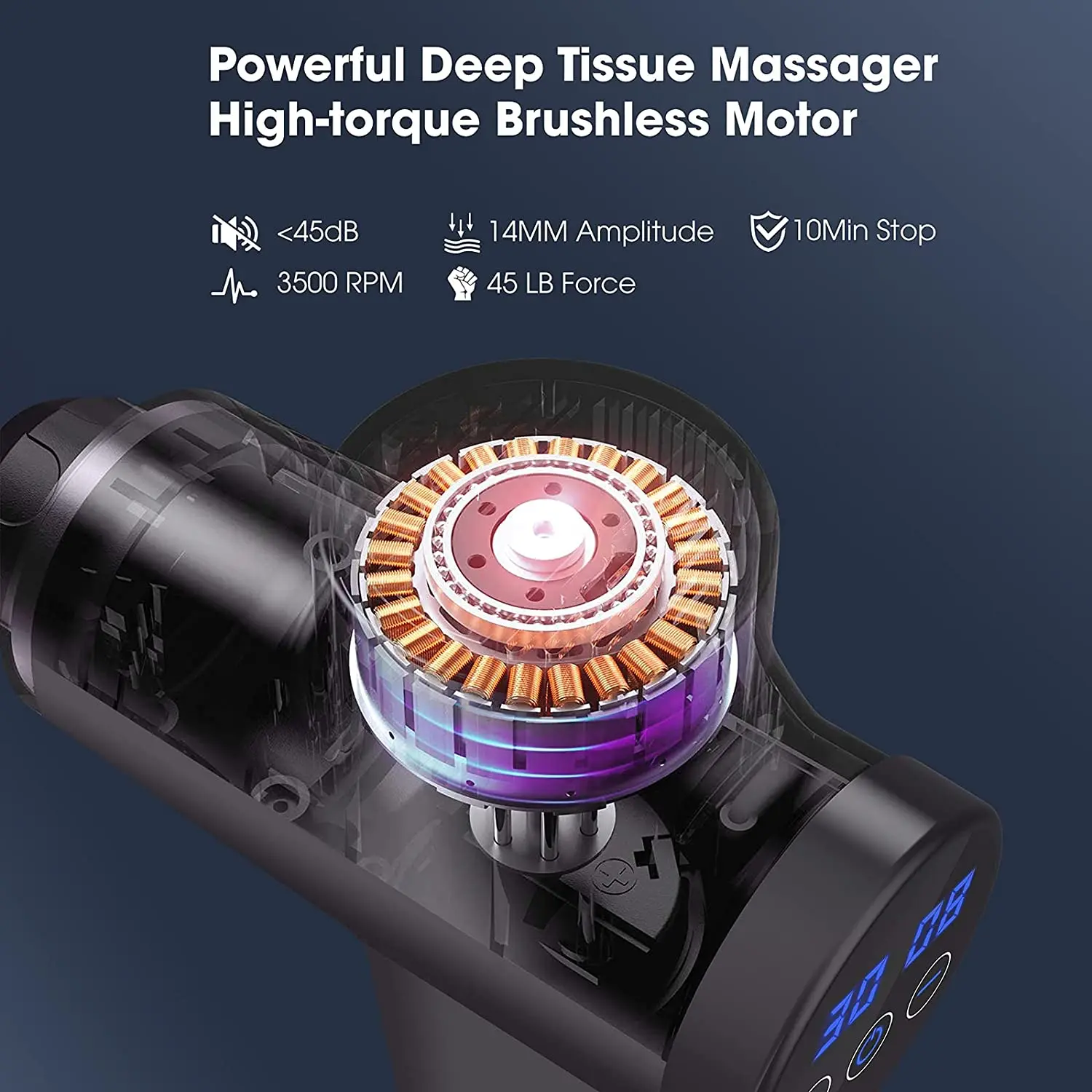 Professional Fascial Massage Gun Sport Relaxation Fitness EMS Muscle Stimulator Handheld Massager images - 6