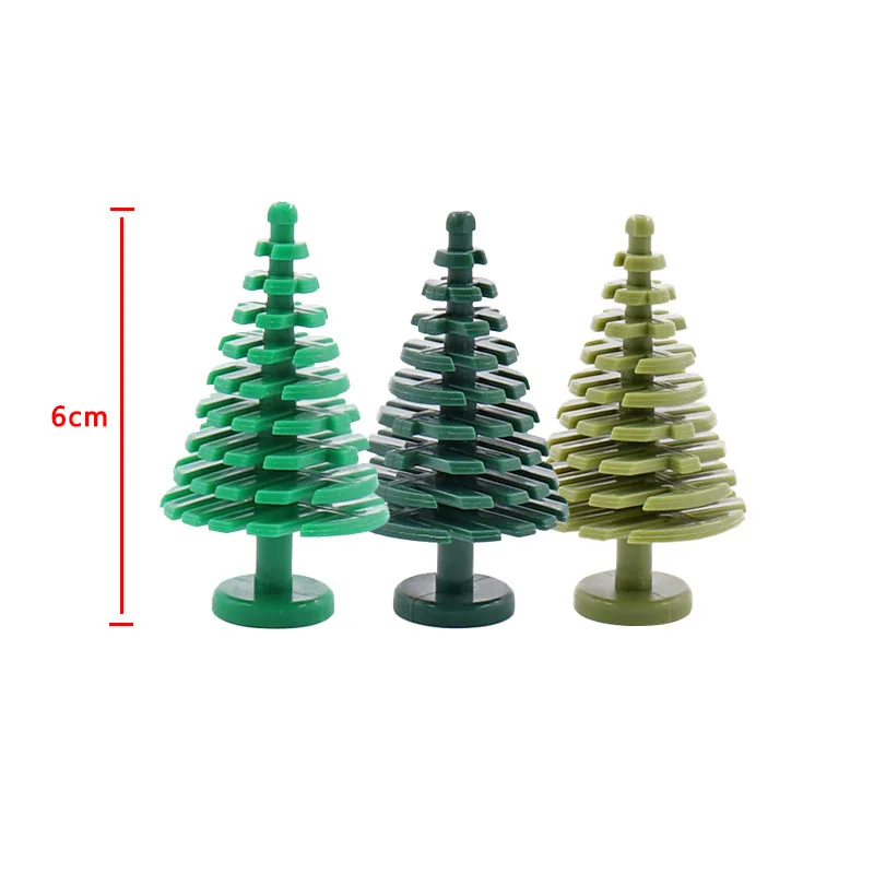 

10pcs Building Blocks Tree Components Big Christmas Tree Pine MOC Creator Military Multiple Scenes Series DIY Toys Children Gift