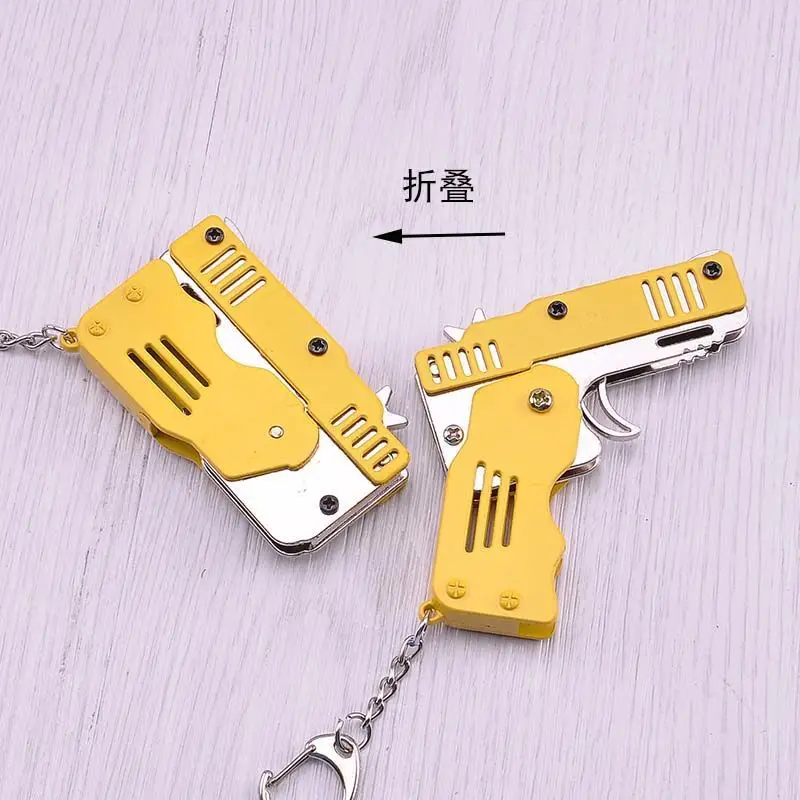 PUBG аниме периферийный складной эластичный пистолет брелок подвеска на руку