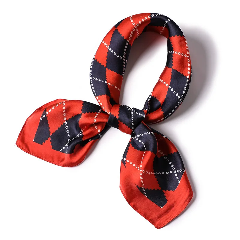 

Женская бандана в шотландскую клетку, с геометрическим рисунком