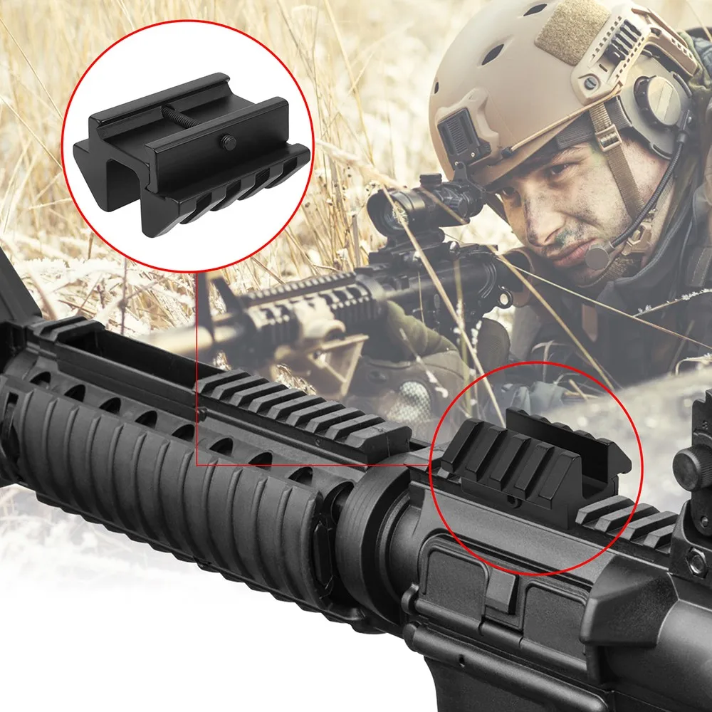 

4 Slots Aluminum 45 Degree Offset Angle Dual Offset Side Mount 21mm Picatinny Weaver Rail Mount for Flashlight Laser Scope