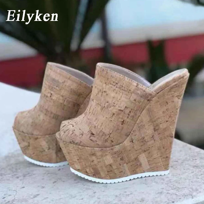 

Eilyken 2022 New Summer Comfortable Transparent Non-Slip Platform Wedges Open Toed wedges Roman Women's Sandals Shoes