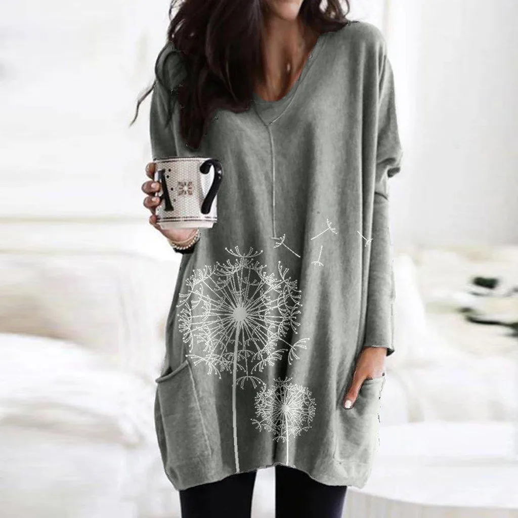 Осень размера плюс свободные женские топы и блузы свободного покроя с капюшоном