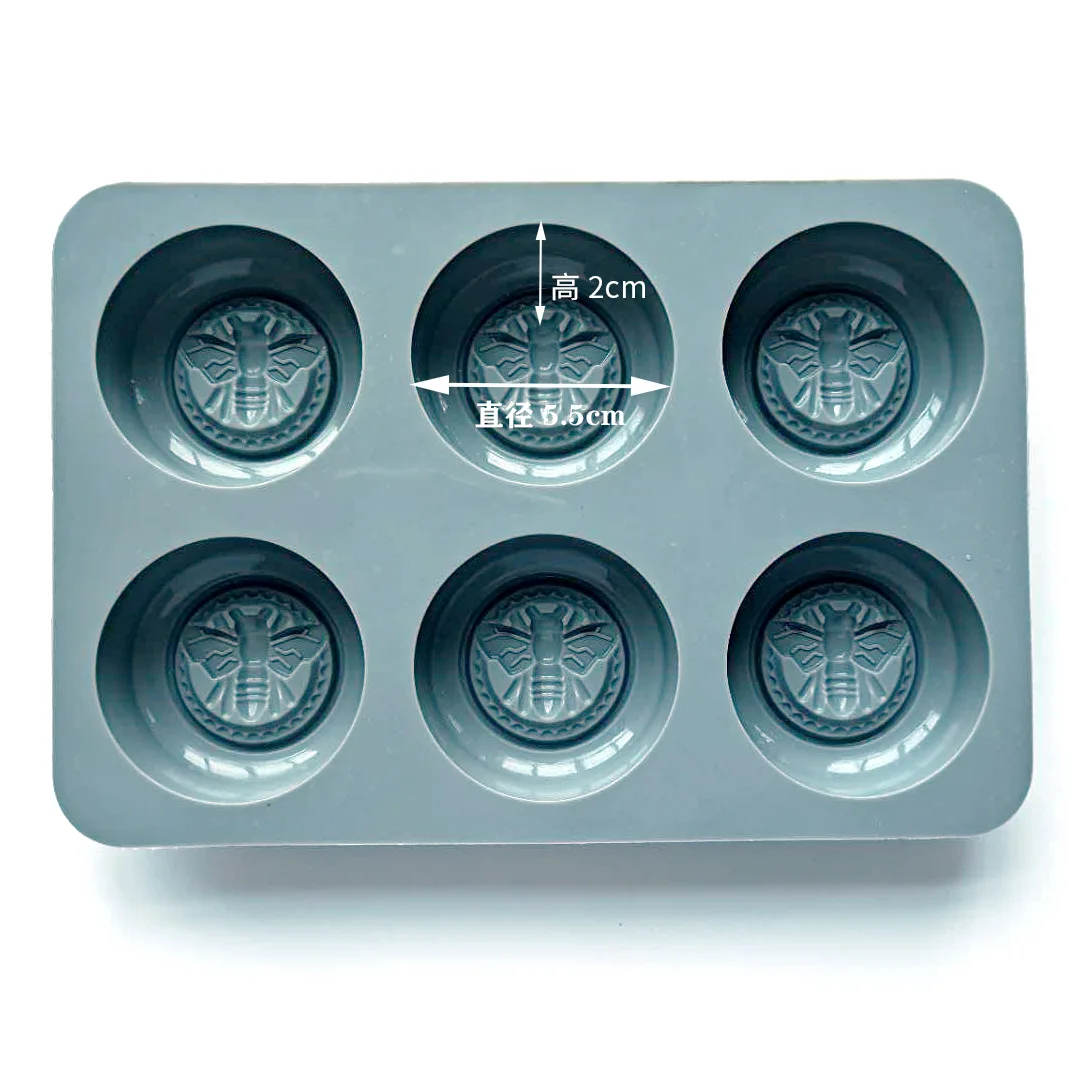 Силиконовые формы для мыла Пчела 6 полости DIY молд ручной работы торта в комплекте