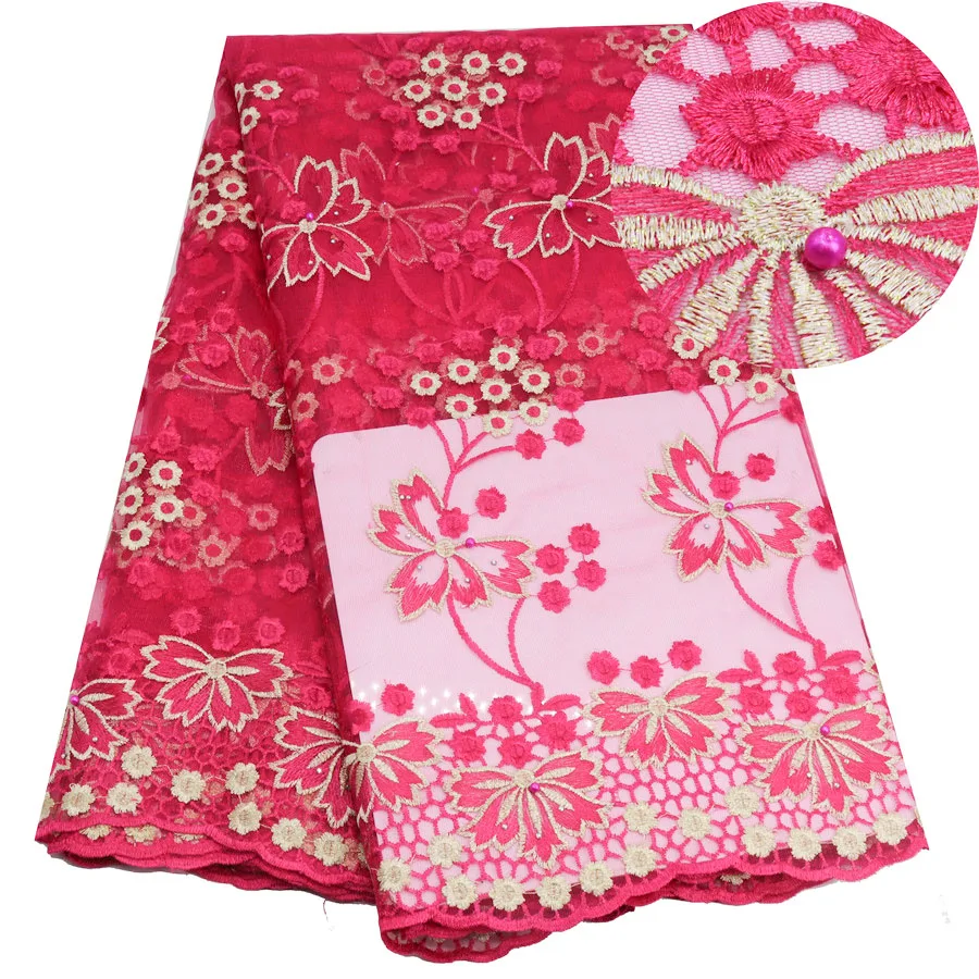 

Green Nigerian Lace Fabric For Dress French Tulle Lace Fabric African Lace Fabric 5 Yards 2020 High Quality For Party Dress