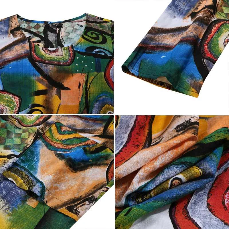 VONDA осеннее ретро-платье 2020 женское Повседневное платье с круглым вырезом и