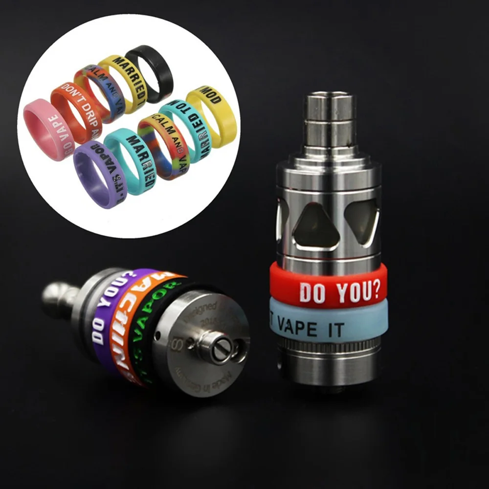 

10Pcs Colorful Silicone Anti Slip Ring Rubber Band Anti-scalding Decorative Rings For RBA RDA Tank Mechanical Mods random color