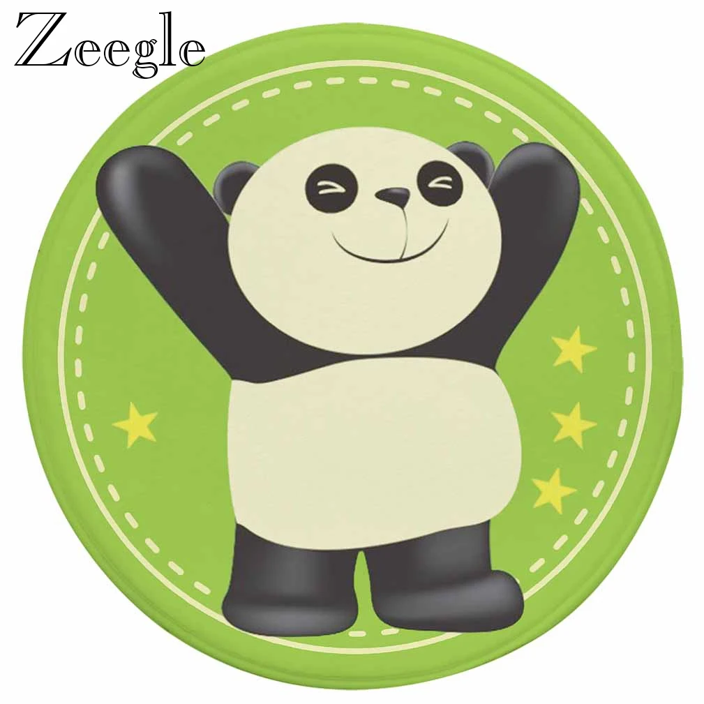 Zeegle круглый коврик Впитывающий Коврик для ног для спальни прикроватный удобный коврик для украшения прихожей современный ковер для детской комнаты
