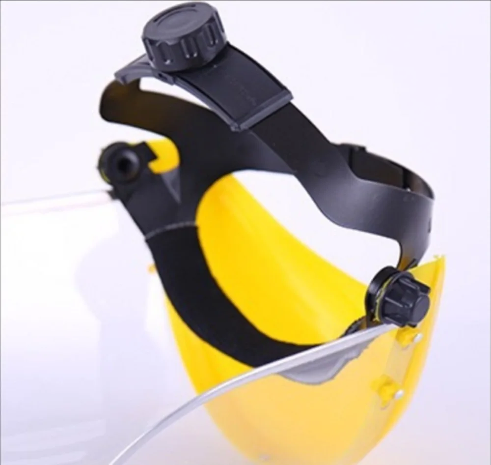

Protective Safety PVC Face Cover Clear Shield Screen Head-mounted Welding Face Cover To Protect Face Eyes @M23