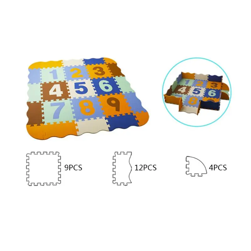 

25 Pcs Soft Foam EVA Interlocking Floor Tiles Kids Indoor Pattern Play Mat Gym Yoga Exercise Aid