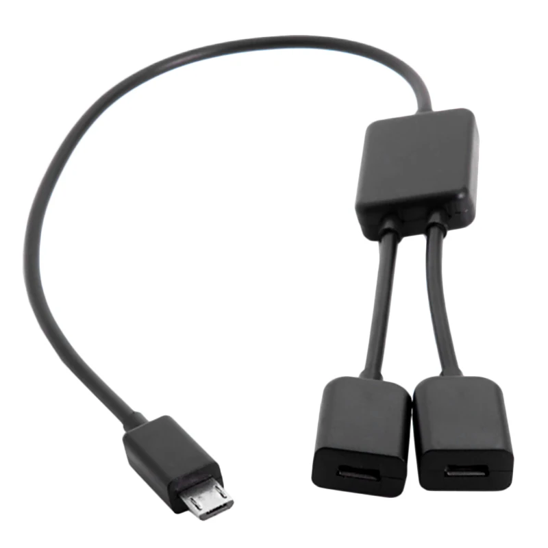 Micro USB Женский концентратор с двумя портами к Мужской кабель для Lap Top PC & Mouse Flash Disk