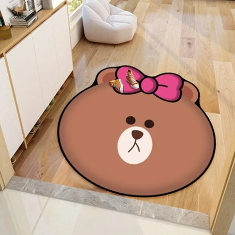 Входной коврик для ванной нескользящий с мультяшным котом Впитывающий Коврик