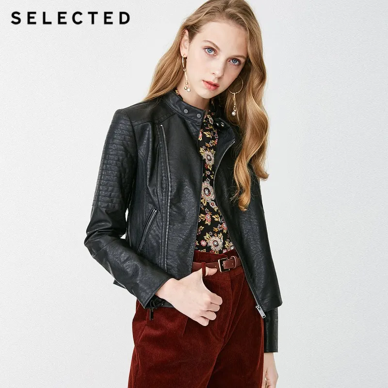 Женская мотоциклетная куртка из искусственной кожи Сезон осень-зима S | 4191P3502