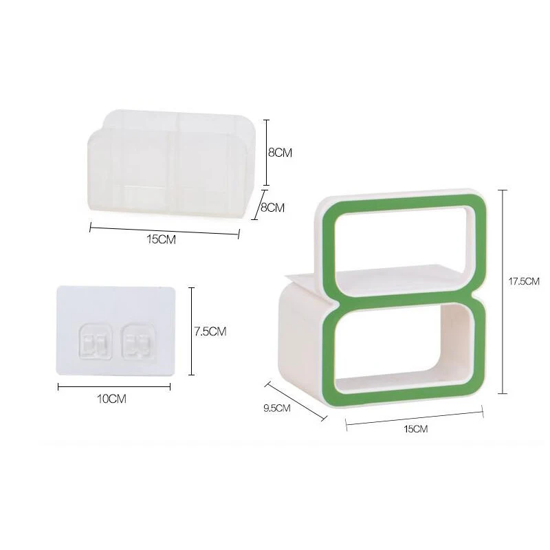 

Make-up Organizer Cosmetic Storage Box Wall-mounted Soap Holder Makeup Brush Bathroom Wall Decoration Creative Numeral Shelf