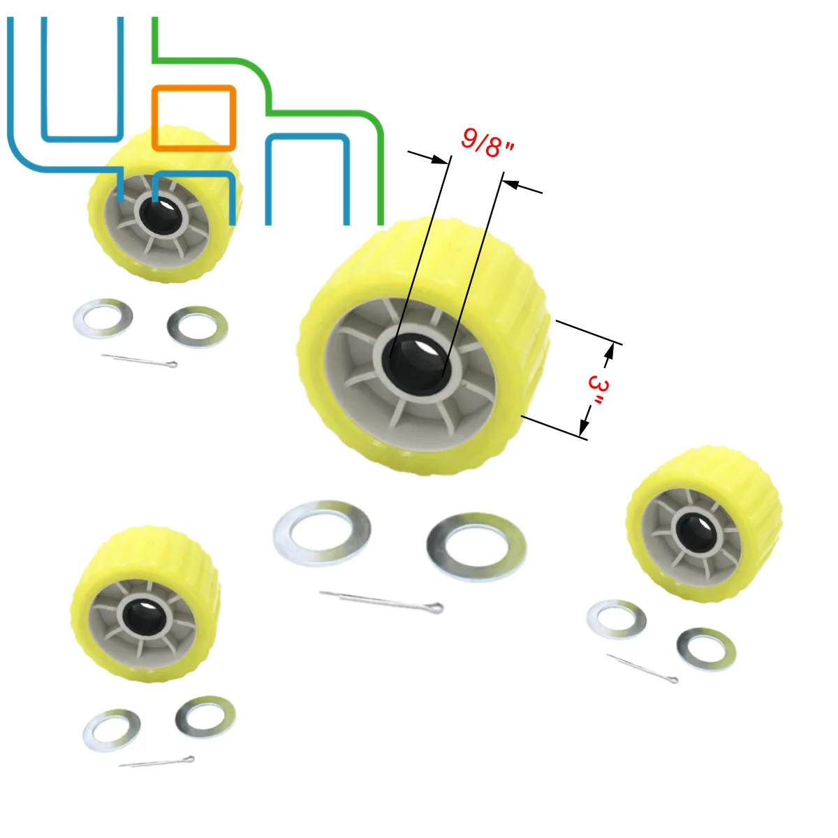 Лодочный Прицеп Янтарный/желтый поли ребристый воблер комплект 5