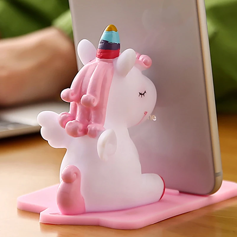 Lazy Phone Holders Exclusive Liquid Silicone Stands Multi Angle Cute Cartoon Unicorn Non Slip Desktop Bracket For iPhone Samsung