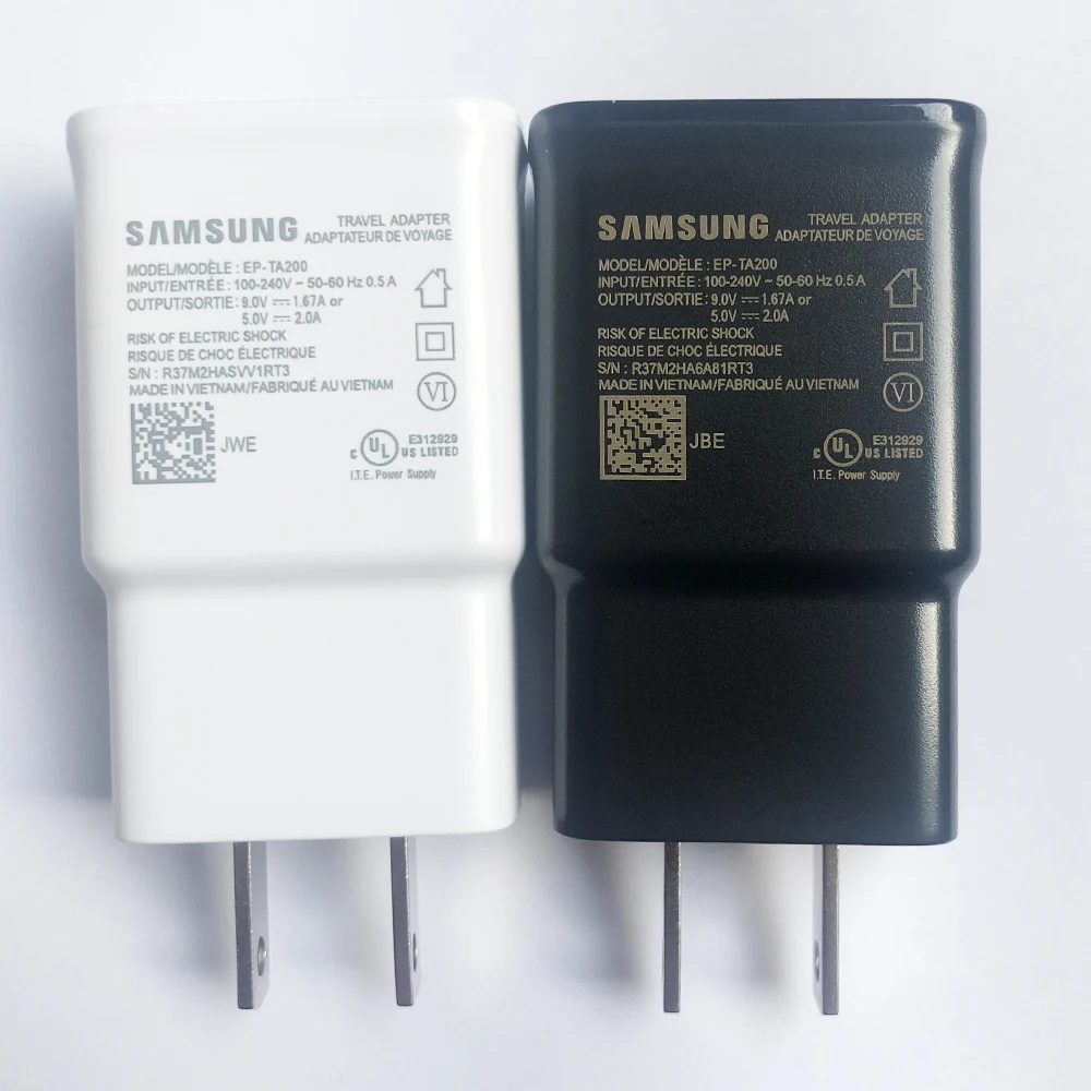 EP-TA200 оригинальный Samsung Быстрая зарядка usb-зарядка европейского и американского