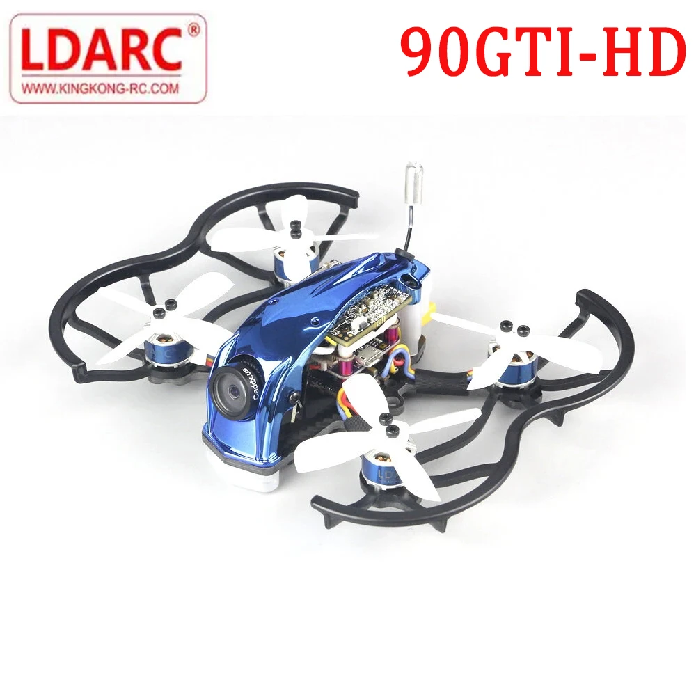 Квадрокоптер KINGKONG / LDARC 90GTI HD 98 мм 3S 2 дюйма Whoop FPV RC BNF PNP 4 FC OSD 20A Blheli_S бесщеточный ESC VTX