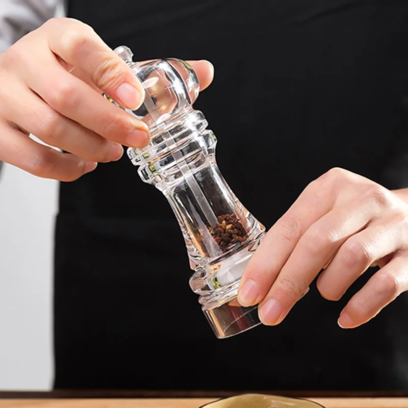 Multifunctional Grinder Acrylic Stainless Steel ​Transparent Manual Pepper Grinding Kitchen Gadgets Home Dinner Supplies | Дом и сад