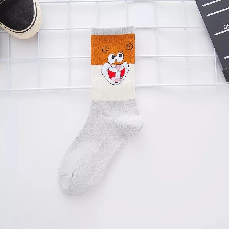 6 Стильные милые короткие носки, мужские с героями мультфильмов; Harajuku милые короткие Носки с рисунком; модные носки для скейтборда; забавные m - Цвет: 6
