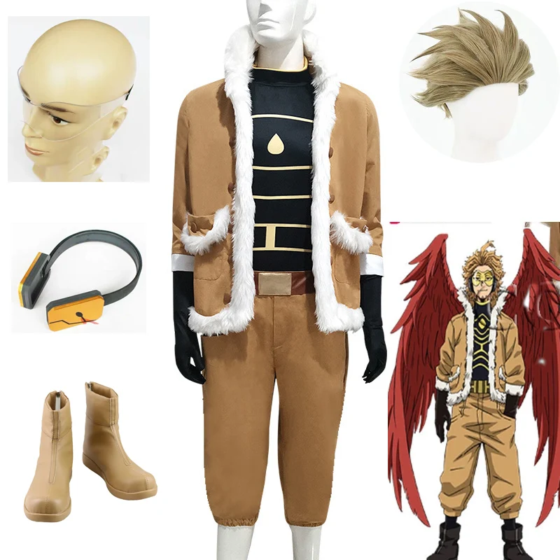 

Boku No Hero Academia Heros Rising Keigo Takami/Hawks Cosplay Costumes Halloween Outfits Hawks No.2 My Hero Academia Wig Shoes