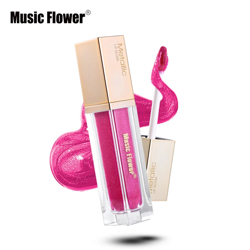 8 цветов музыкальная Цветочная брендовая косметика для губ жидкая металлическая