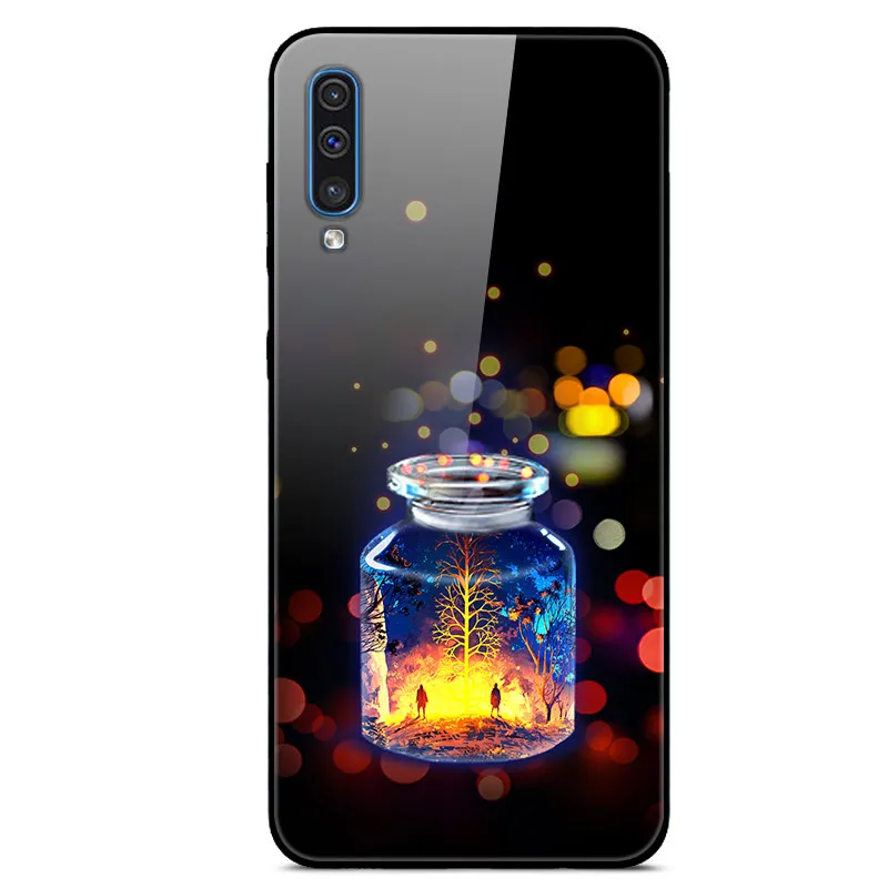 48 Чехол из закаленного стекла для samsung A50, чехол для samsung Galaxy A50 A505F A505 A 50, Fundas Coque - Цвет: 48