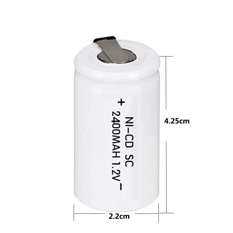 SUB 13 шт. SC1.2V S C 2400 мАч Sub Ni-Cd перезаряжаемая батарея NiCd SUBC элементы отвертка