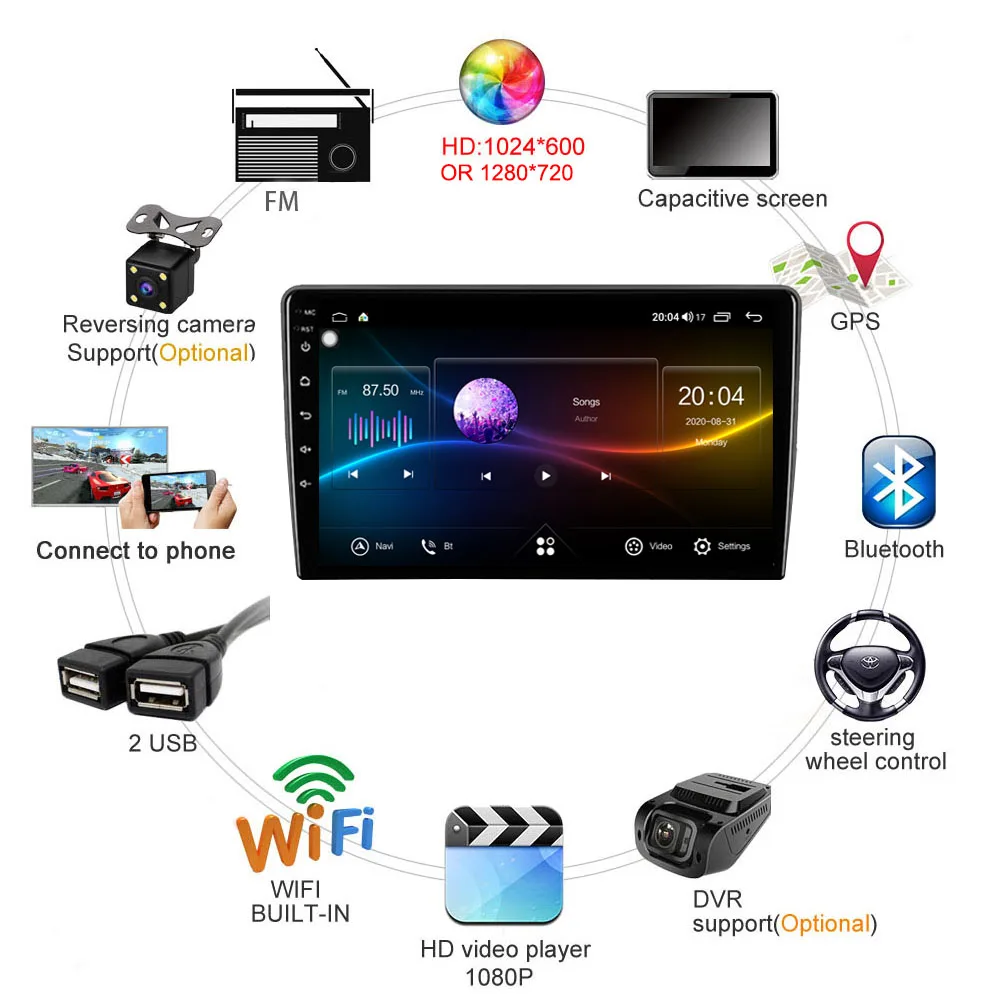 Runningnav для Fiat Stilo 2002-2010 Android автомобильное радио мультимедийный видеоплеер