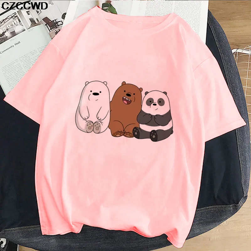 Футболка женская с коротким рукавом модная повседневная мультяшным принтом