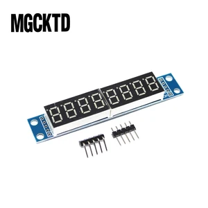 Светодиодный модуль MAX7219, 5 шт.лот, 8-значный 7-сегментный цифровой светодиодный дисплей, трубка MCU, 100% новый оригинальный